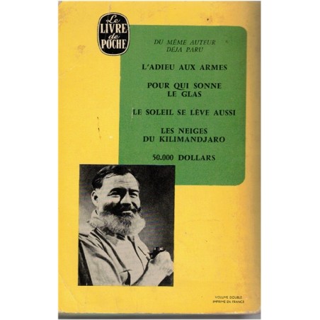 Paradis Perdu, suivi de La Cinquième Colonne, Ernest Hemingway, 1958 -