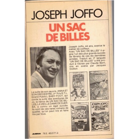 Un sac de billes, Joseph Joffo, 1979 - enfants Juifs pendant la guerre, nazisme, 2e guerre mondiale