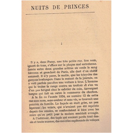 Nuits de princes, Joseph Kessel, 1931 -  Russes blancs, Immigrés Russes à Paris, diaspora russe, années folles 1920