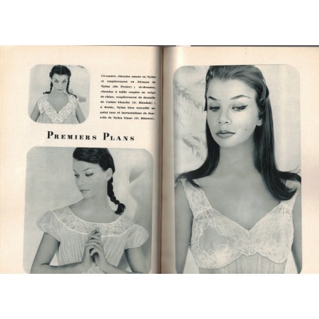 Lingerie 1950, Les Cahiers du Jardin des modes - vintage, dessous féminin, mode 1950, magazines mode