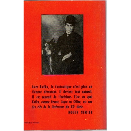 La métamorphose, Frank Kafka, 1962 - littérature fantastique