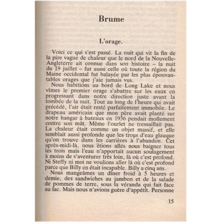 Brume paranoïa, Stephen King, 1995 - suspense, frayeur, fantastique