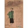 Les patrons Jeunesse, veste vague  - mode 1950, vintage, magazines mode, couture, patron de couture