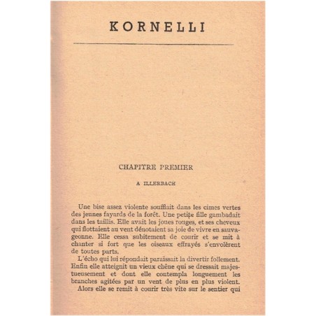 Kornelli, Johanna Spyri, 1949 - enfants à la montagne, littérature jeunesse, Flammarion