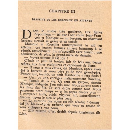 Brigitte et le sourire des enfants, Berthe Bernage, 1954 - amour maternel, bons sentiments, roman sentimental