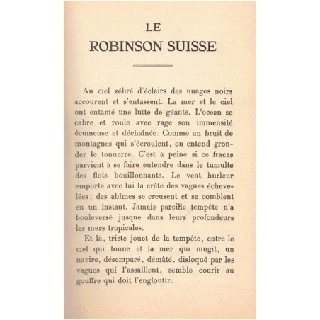 Le Robinson suisse, Rodolphe Wyss, 1937 - aventures jeunesse, naufragé, littérature jeunesse, Mame,