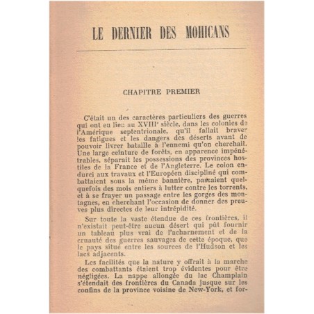 Le dernier des Mohicans, 2 tomes, Fenimore Cooper, 1951 - Far West, cow-boys, indiens, western, Sélect-Univers
