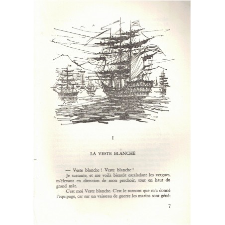 Veste blanche, Hermann Melville, 1957 - aventures en mer, XVIIIe siècle, bateau à voiles, navigateurs, aventures jeunesse