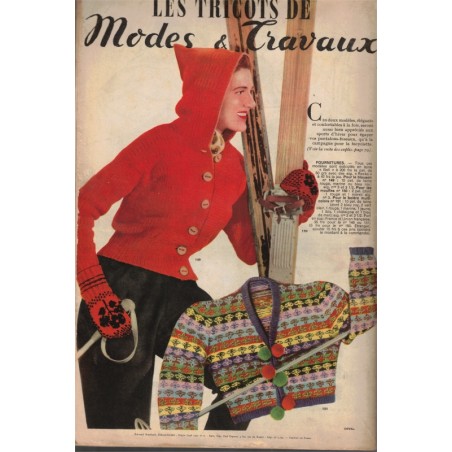 Modes et Travaux décembre 1950 n°600,  Edouard Boucherit,  - mode 1950, vintage, magazines mode, couture, tricot