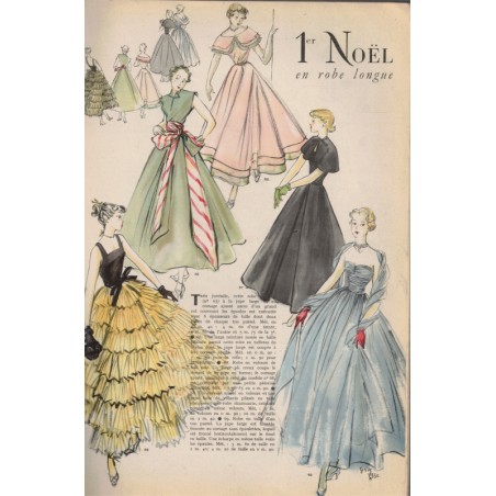 Modes et Travaux décembre 1950 n°600,  Edouard Boucherit,  - mode 1950, vintage, magazines mode, couture, tricot