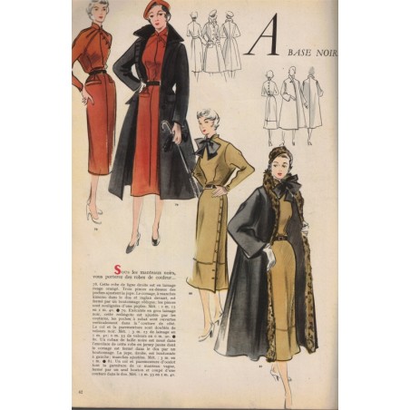 Modes et Travaux décembre 1950 n°600,  Edouard Boucherit,  - mode 1950, vintage, magazines mode, couture, tricot