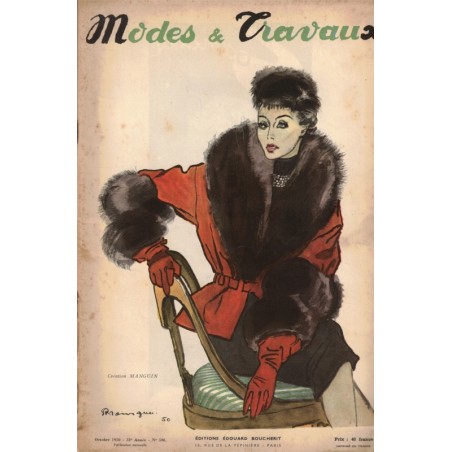 Modes et Travaux décembre 1950 n°598,  Edouard Boucherit,  - mode 1950, vintage, magazines mode, couture, tricot