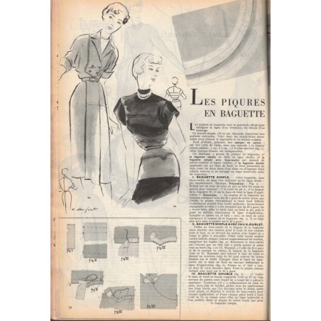Modes et Travaux décembre 1950 n°598,  Edouard Boucherit,  - mode 1950, vintage, magazines mode, couture, tricot