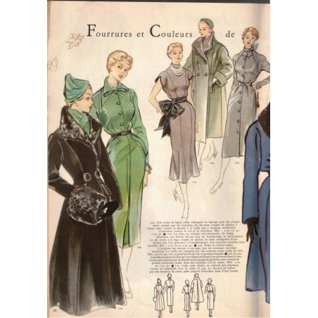 Modes et Travaux décembre 1950 n°598,  Edouard Boucherit,  - mode 1950, vintage, magazines mode, couture, tricot