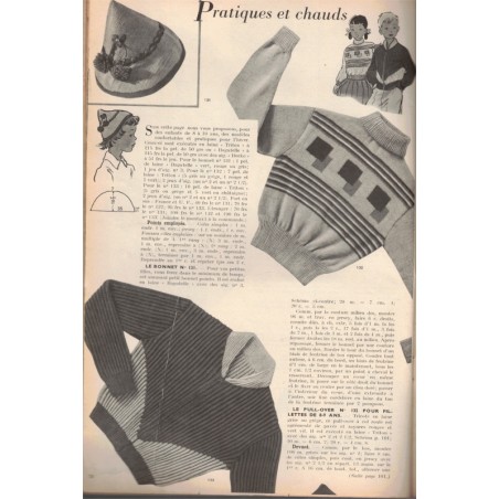 Modes et Travaux novembre 1953 n°635,  Edouard Boucherit,  - mode 1950, vintage, magazines mode, couture, tricot