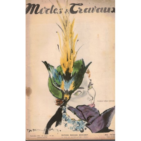 Modes et Travaux sept 1950 n°597,  Edouard Boucherit,  - mode 1950, vintage, magazines mode, couture, tricot
