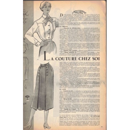 Modes et Travaux sept 1950 n°597,  Edouard Boucherit,  - mode 1950, vintage, magazines mode, couture, tricot