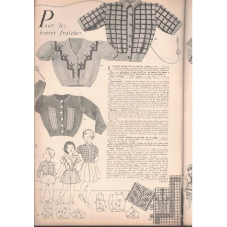 Modes et Travaux juin 1951 N°606,  Edouard Boucherit,  - mode 1950, vintage, magazines mode, couture, tricot