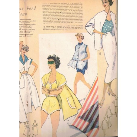 Modes et Travaux juillet 1953 n°631,  Edouard Boucherit,  - mode 1950, vintage, magazines mode, couture, tricot