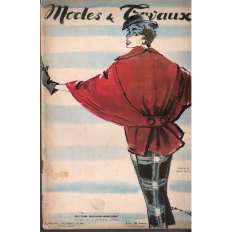 Modes et Travaux avril 1951 n°604,  Edouard Boucherit,  - mode 1950, vintage, magazines mode, couture, tricot