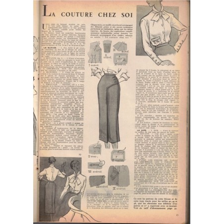 Modes et Travaux avril 1951 n°604,  Edouard Boucherit,  - mode 1950, vintage, magazines mode, couture, tricot