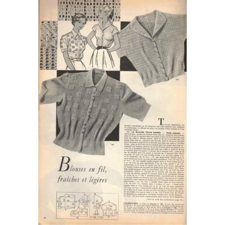 Modes et Travaux avril 1951 n°604,  Edouard Boucherit,  - mode 1950, vintage, magazines mode, couture, tricot