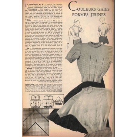 Modes et Travaux février 1952 n°614,  Edouard Boucherit,  - mode 1950, vintage, magazines mode, couture, tricot