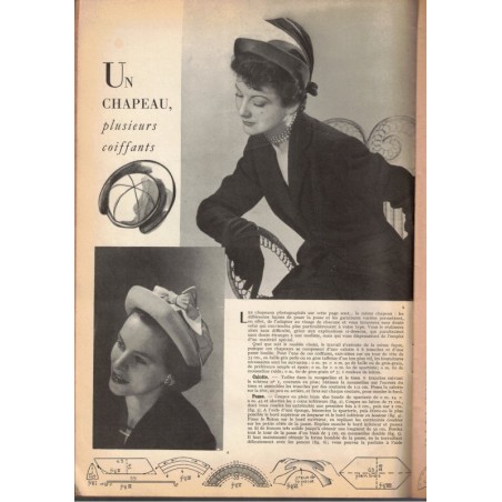 Modes et Travaux avril 1950 N°592,  Edouard Boucherit,  - mode 1950, vintage, magazines mode, couture, tricot