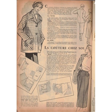 Modes et Travaux avril 1950 N°592,  Edouard Boucherit,  - mode 1950, vintage, magazines mode, couture, tricot