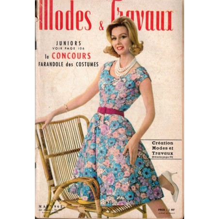 Modes et Travaux mai 1962 N°737,  Edouard Boucherit,  - mode 1960, vintage, magazines mode, couture, tricot