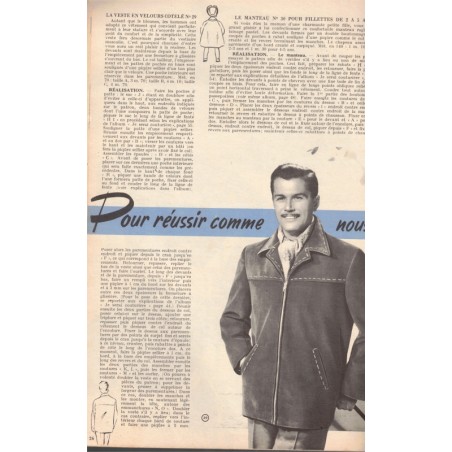 Modes et Travaux août 1954 N°644,  Edouard Boucherit,  - mode 1950, vintage, magazines mode, couture, tricot