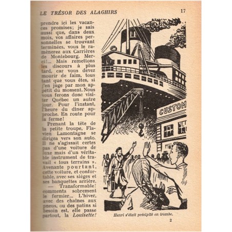 Le trésor des Alaghirs, Jim Vulpès 1955 - dédicace Abbé Dorléans curé de Bonnat, Creuse, aventures jeunesse