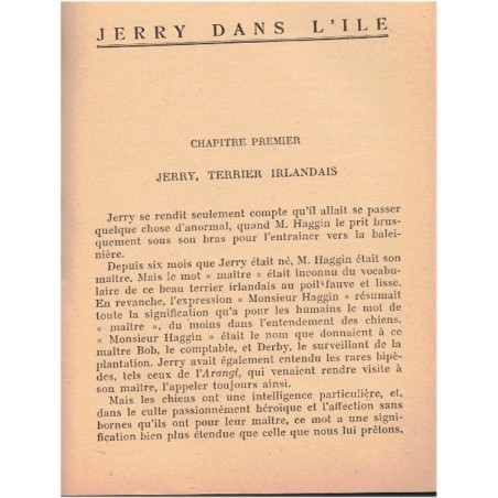 Jerry dans l'île, Jack London, 1948 -  chiens, Océanie, îles Salomon, Hachette, bibliothèque de la jeunesse,
