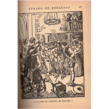 Cyrano de Bergerac, Edmond Rostand, 1939 - théâtre XIXe s., romans historiques jeunesse, Bibliothèque Verte, couverture verte,