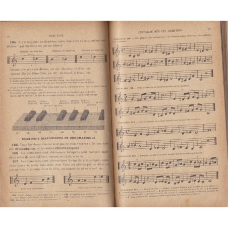 La première année de musique, solfège et chants, Marmontel, 1923 - manuel de musique, jeunesse, partition