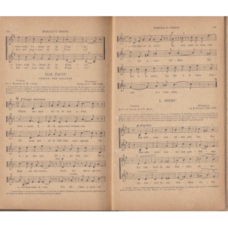 La première année de musique, solfège et chants, Marmontel, 1923 - manuel de musique, jeunesse, partition