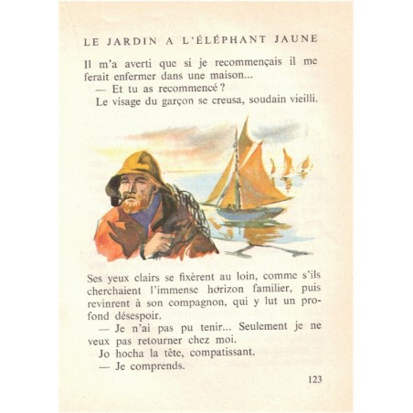 Le jardin à l'éléphant jaune, Renée Manière, 1960 -  amitié d'enfants,  Rouge et or Dauphine