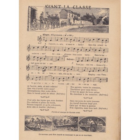 Le livre de musique, Claude Augé - manuel de musique, chansons, chants militaires