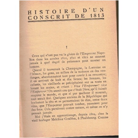 Histoire d'un conscrit de 1813, Erckmann-Chatrian 1934 - Alsace, Napoléon Ier, armée, bibliothèque verte, couverture verte,