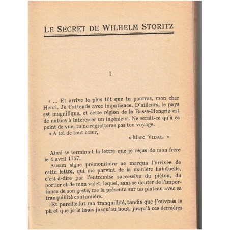Le secret de Wilhelm Storitz, Jules Verne, 1936 - vengeance, mystère XIXe siècle, bibliothèque verte, couverture verte