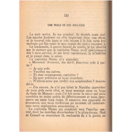 20.000 lieues sous les mers, 2e partie, Jules Verne, 1952 - Nautilus, fantastique, Bibliothèque Verte, couverture verte,