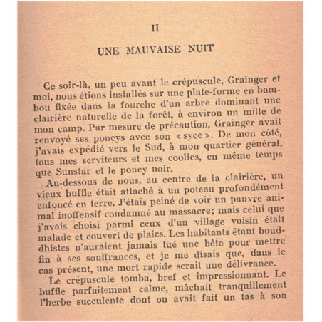 La mort du tigre, Reginald Campbell, 1948 - animaux sauvages, fauves, jungle, Indochine, Bibliothèque Verte, couverture verte