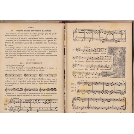 Le livre de musique, Claude Augé - manuel de musique, chansons, chants militaires
