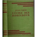 L'école des Robinsons, Jules Verne, 1946 -  île, aventures jeunesse, bibliothèque verte, couverture verte