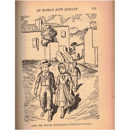 Le roman d'un enfant, Pierre Loti, 1943 - , enfance, enfants 1900, bibliothèque verte, couverture verte,