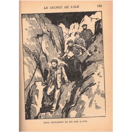 L'île mystérieuse, T3 le Secret de l'île, Jules Verne, 1950 -  île déserte, naufragés, bibliothèque verte, couverture verte