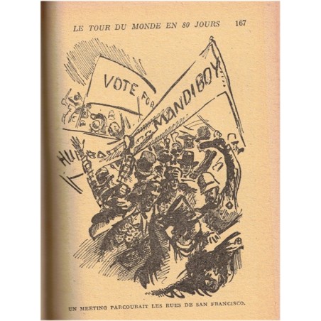Le tour du Monde en 80 jours, Jules Verne, 1951 -  course autour du monde, voyages,  bibliothèque verte, couverture verte