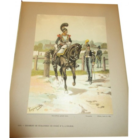 88 planches, Les garnisons d'Alsace au 19e siècle, Fritz Kieffer, 1911 - uniformes militaires , gravures, armée,