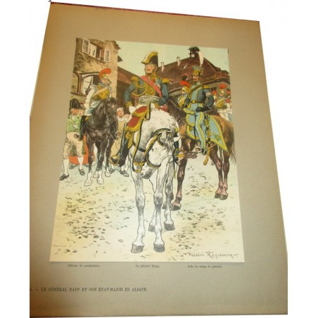 88 planches, Les garnisons d'Alsace au 19e siècle, Fritz Kieffer, 1911 - uniformes militaires , gravures, armée,