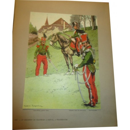 88 planches, Les garnisons d'Alsace au 19e siècle, Fritz Kieffer, 1911 - uniformes militaires , gravures, armée,